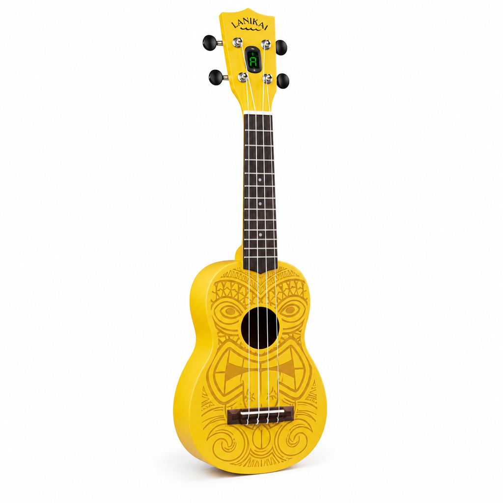 Lanikai Kohala Tiki 튜너내장 콘서트 우쿨렐레 (Yellow)
