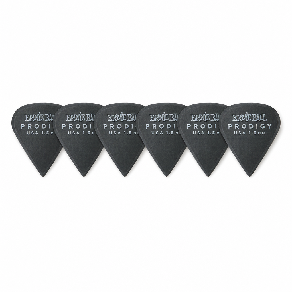 Ernie Ball Prodigy Picks 6 Set 1.5mm Sharp - Black (P09335)