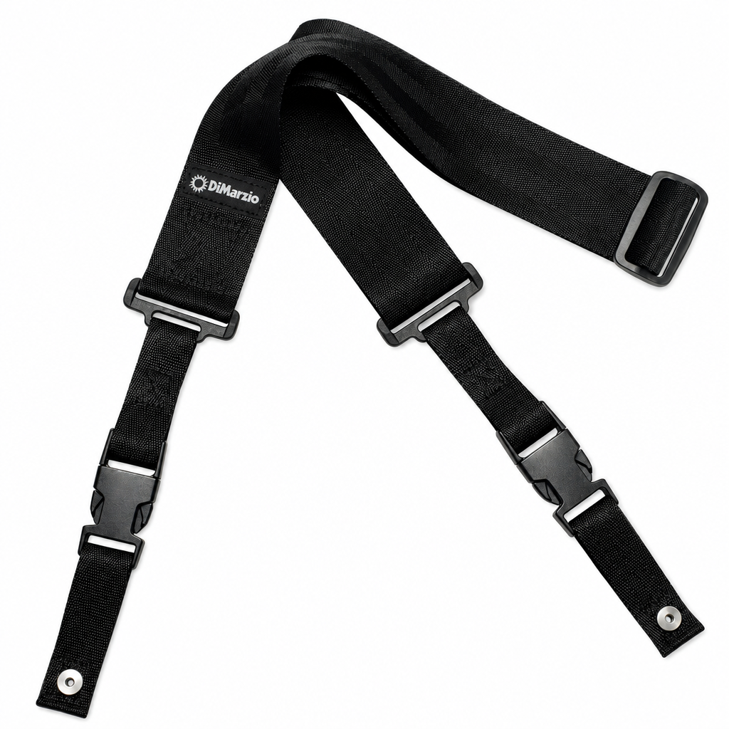 DiMarzio Nylon ClipLock 기타 & 베이스 스트랩 2인치 Black