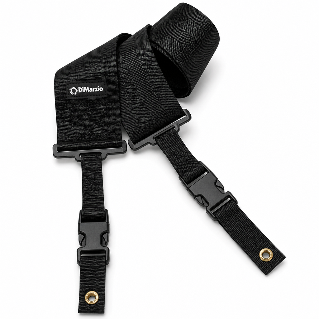 DiMarzio Nylon ClipLock 기타 & 베이스 스트랩 3인치 Black