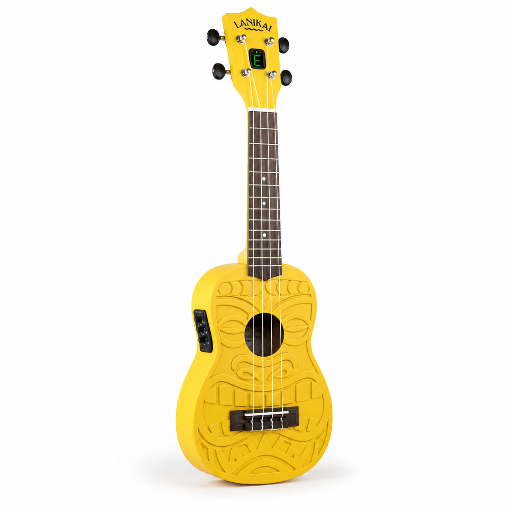 Lanikai 코알라 Kohala Tiki 튜너내장 콘서트 우쿨렐레 (Yellow)
