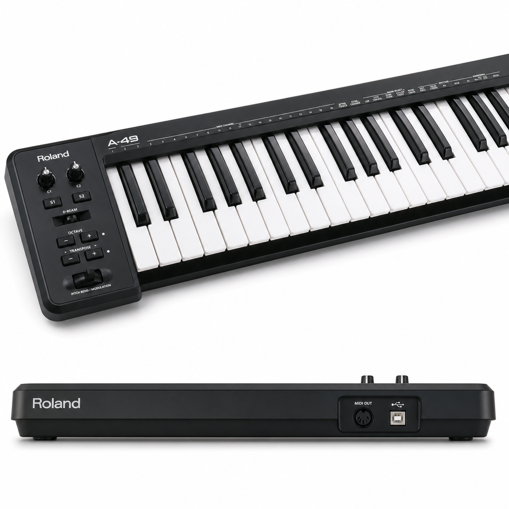Roland A-49 미디 키보드 컨트롤러 (Black)