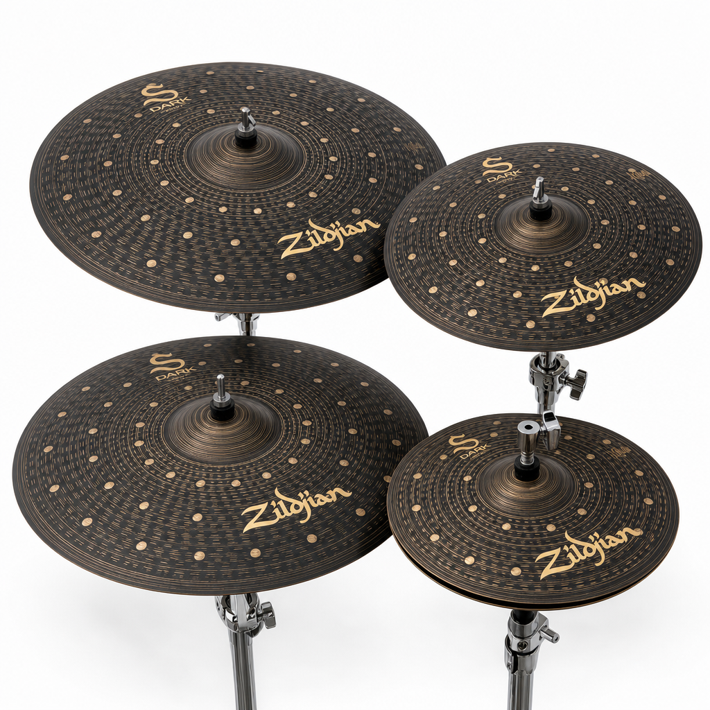 Zildjian S Dark SD4680 심벌 세트 (14H, 16C, 18C, 20R)