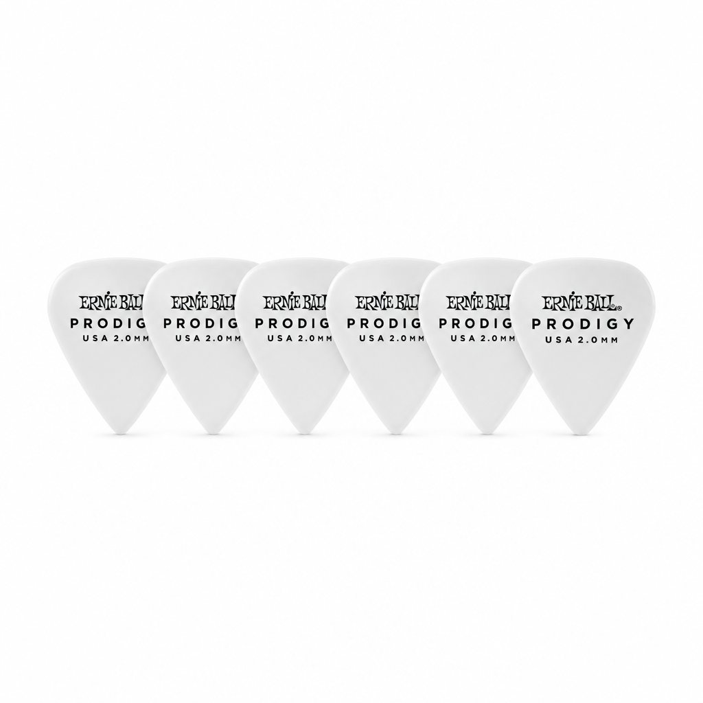 Ernie Ball Prodigy Picks 6 Set 2.0mm Standard - White (P09202)