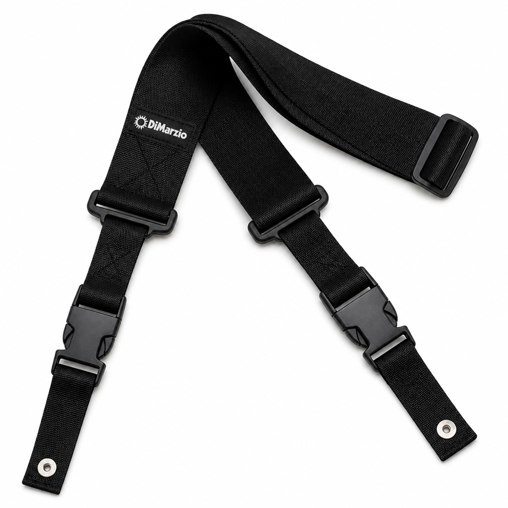 DiMarzio Nylon ClipLock 기타 & 베이스 스트랩 (2인치/Black)