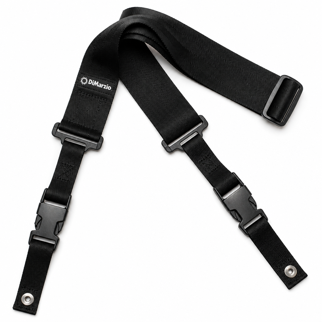 DiMarzio Nylon ClipLock 기타 & 베이스 스트랩 (2인치/Black)
