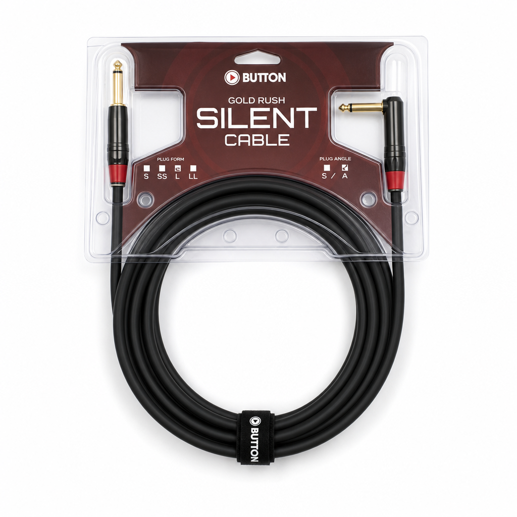 Button Gold Rush Silnet Cable 기타 & 베이스 케이블 5m (GDRS500R)