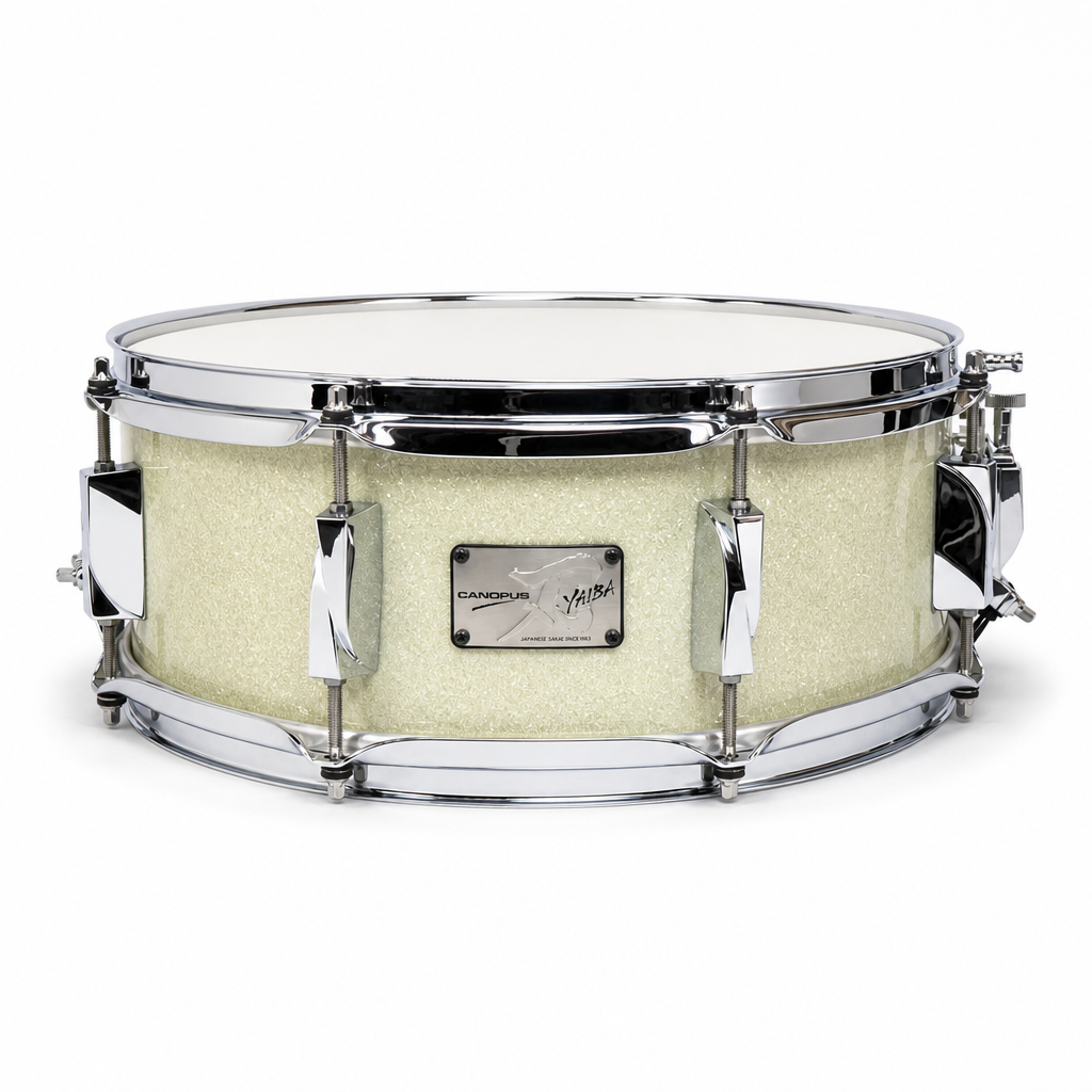 Canopus YAIBA II Birch Snare Drum — White Sparkle LQ (JSB-1465)